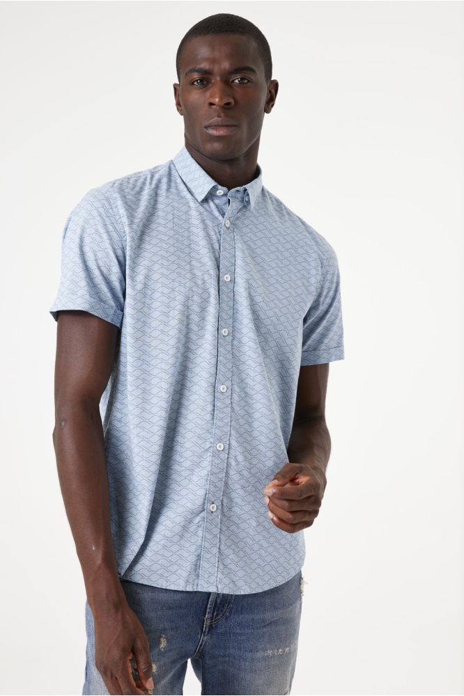 OVERHEMD E51290 1863 DUSTY BLUE